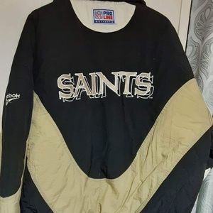 VINTAGE NFL official New Orleans Saints Zip up Wind brakes